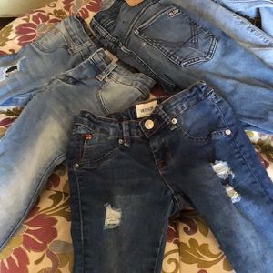 Girls 8-10y Hudson/Volcom/forever 21 jeans